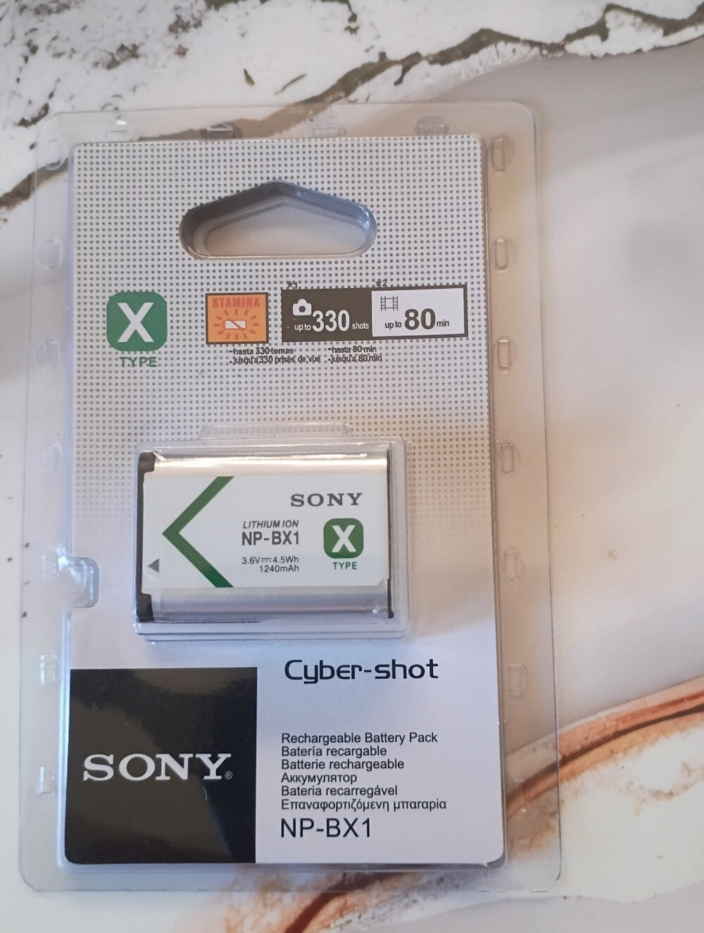 Rechargeable Lithium-Ion Replacement Battery for Sony DSC-RX100, HX80, and DCZV1
